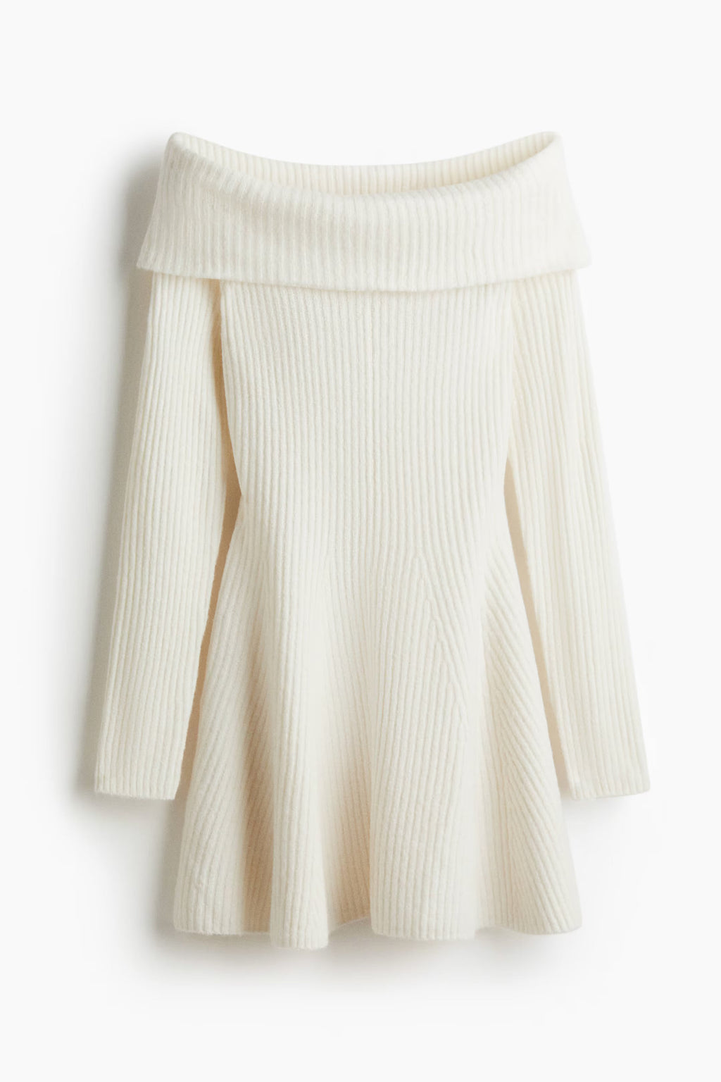 ribbed off-the-shoulder dress
